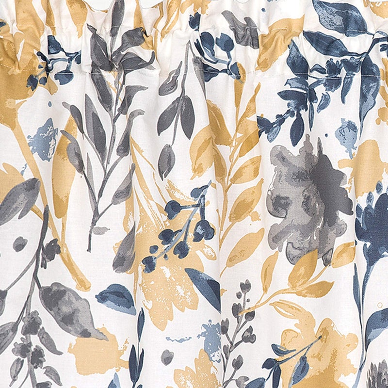 C&F Home Watercolor Natural Flowers & Leaves 100% Cotton Single Window Treatment Curtain Valance 16" x 72" All Seasons Versatile Spring Springtime Farmhouse Bedroom Guestroom Kitchen Living Room - Image 4
